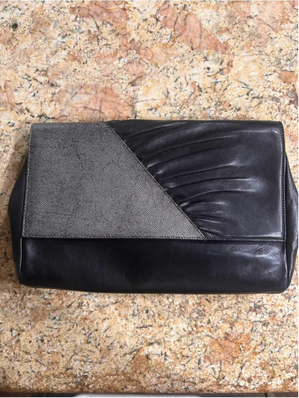 Rare Gucci Vintage Leather Shoulder Bag w/ Stingray Design